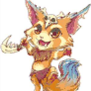 League of Legends Gnar - Cross-Stitch Pattern
