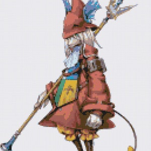 Summoning Serenity: Cross-Stitch Magic with Freya Crescent Pattern