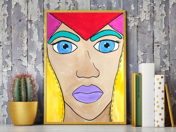 Pop Art Original Artwork Art Print Graphic Art Wall Art Bedroom Decor Kitchen Decor Room Decor Wall Decor Original Art
