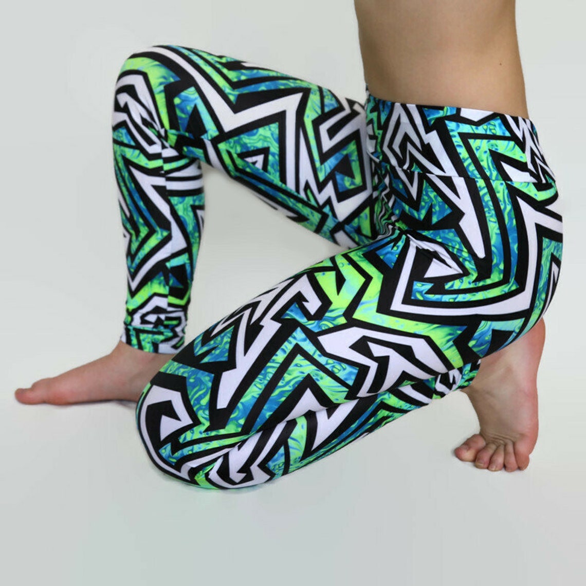 Jazzy Leggings Funky Leggings Sports Leggings Gym Leggings Etsy