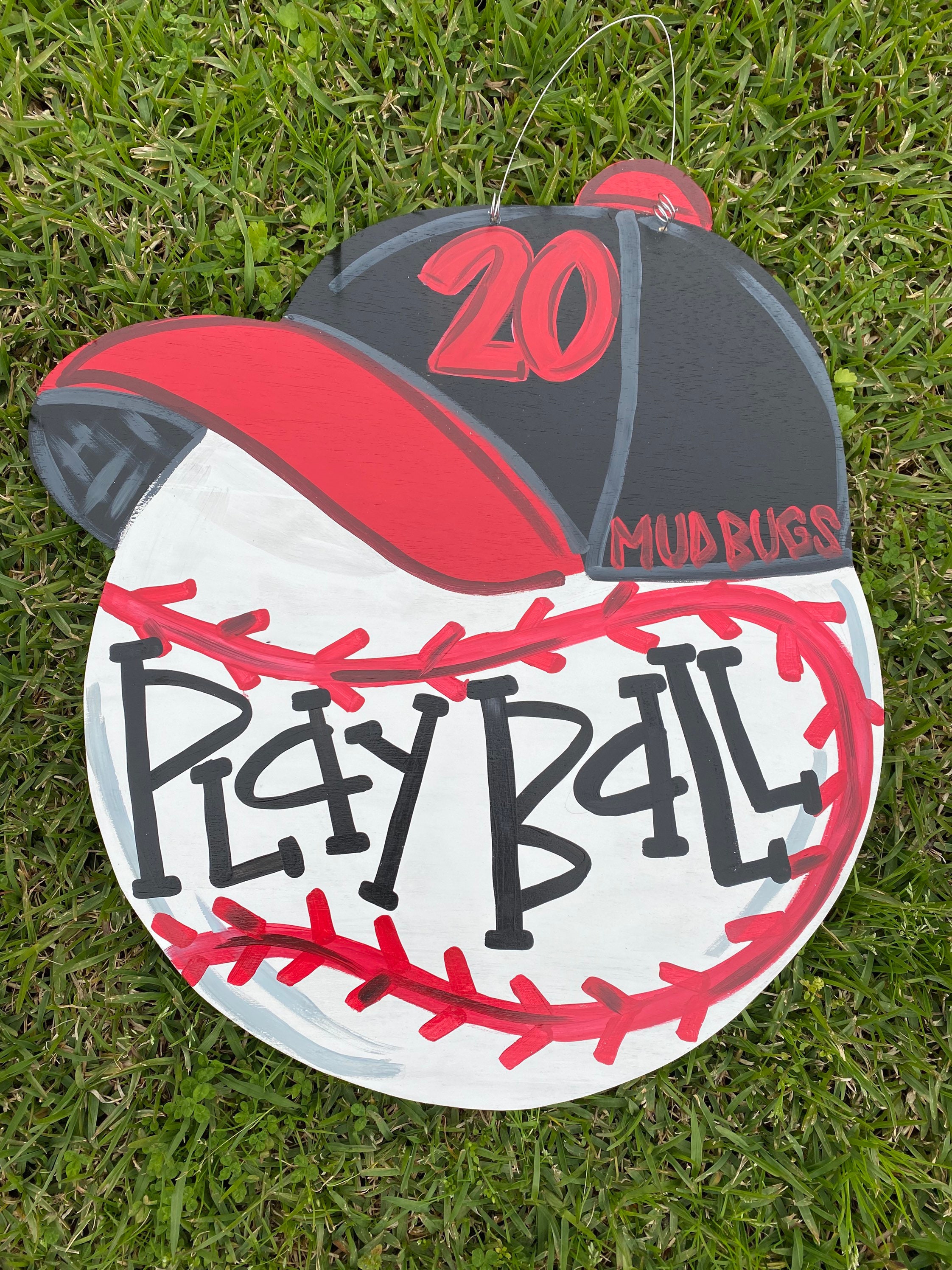 Baseball Door Hanger Etsy