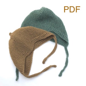 PDF-brei-instructies in het Duits voor een babymutsje voor baby&#39;s van 0-3 maanden, maat 36, voor breiers met basisvaardigheden.
