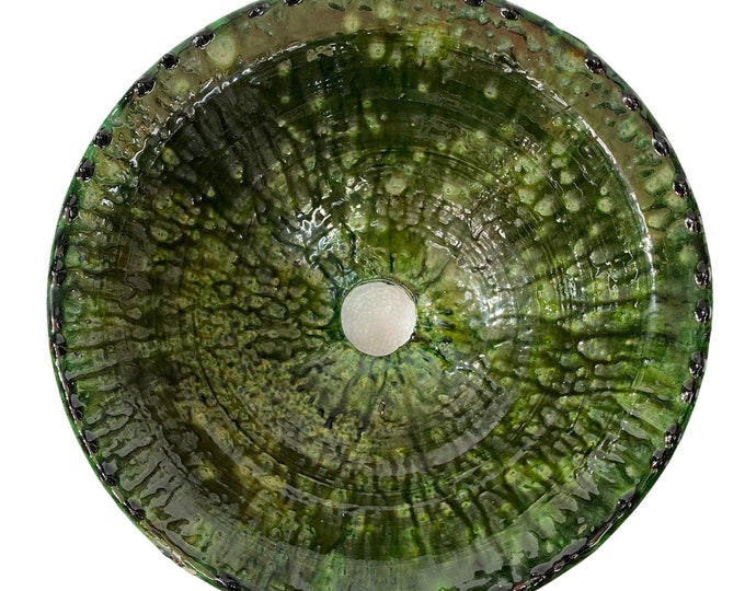 Rustic sink from Tamgroute / handmade sink / ceramic basin from Tamgroute (Morocco) / handmade sink