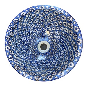 Moroccan ceramic sink, handmade and hand painted/ handmade washbasin/ ceramic washbasin/Moroccan washbasin.