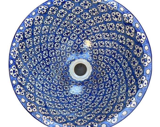 Moroccan ceramic sink, handmade and hand painted/ handmade washbasin/ ceramic washbasin/Moroccan washbasin.