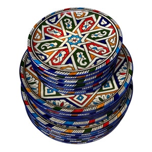 Plates / ceramic plates from Fes, handmade and hand painted / Moroccan plates / dinner plate.