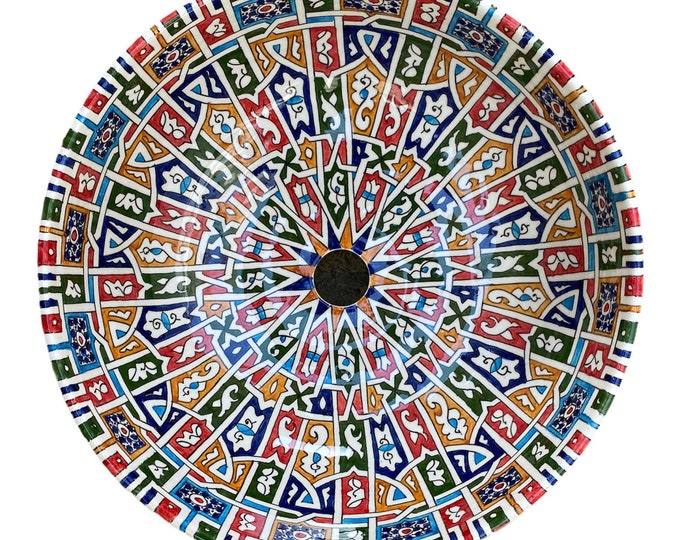 Handmade and hand-painted ceramic sink / basin from Fes / unique piece / a work of art.