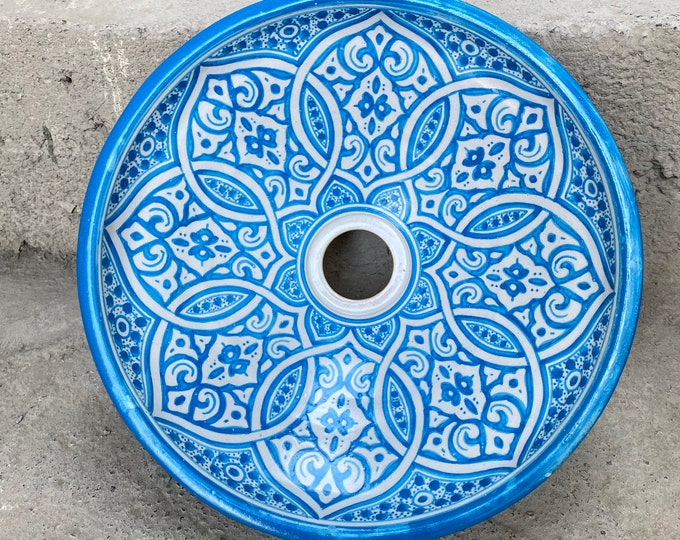 Handmade washbasin/ Moroccan pottery sink/ pottery basin/ ceramic sink.