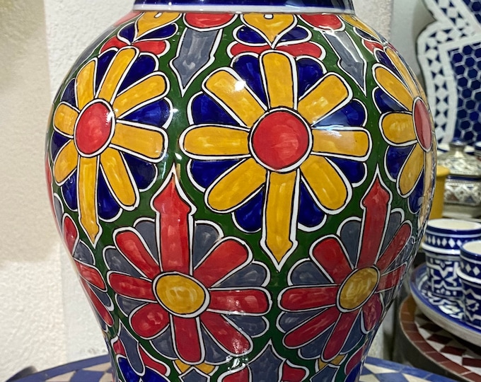 Handmade Moroccan ceramic vase/decoration pot /Moroccan ceramic handmade vase.