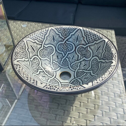 Handmade and Handpainted Moroccan Ceramic Sink/lavabo. Etsy