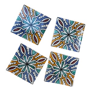 Authentic Handmade Moroccan Tiles: Hand-Painted Elegance Fired in Wood Oven zdjęcie 4