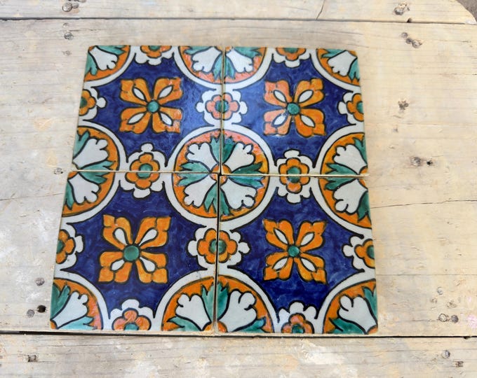 Moroccan Artisan Tiles – Colorful Hand Painted Zellige with Vintage Designs – Wood-Fired Ceramic for Kitchen, Bathroom & Outdoor Projects