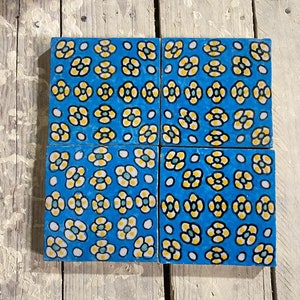Hand-Painted Authentic Moroccan Tiles - Handmade Ceramic Art for Home Decor
