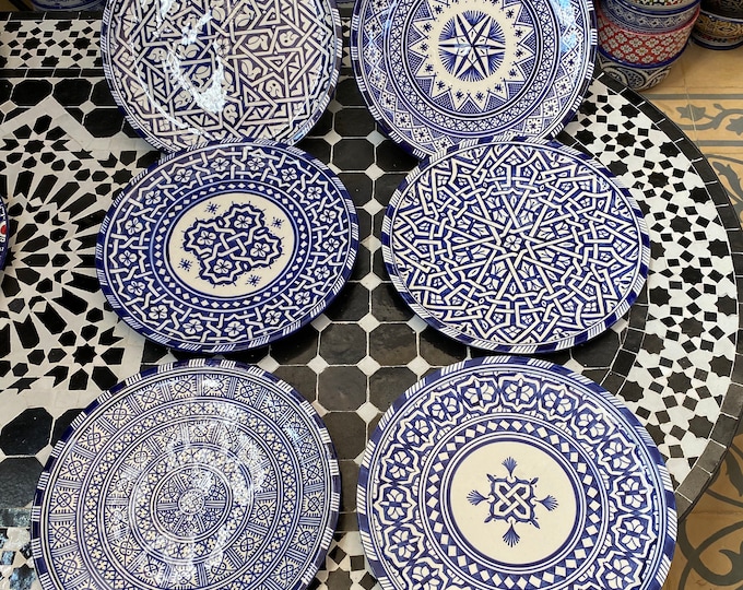 Dinner set/ dinner plate/ set of 6 dinner plate, handmade and hand painted with deferent design