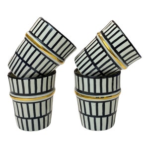Handmade and hand painted beldi cups/ beldi tea glasses with real gold rim/ beldi glasses/ set of 4 cups.
