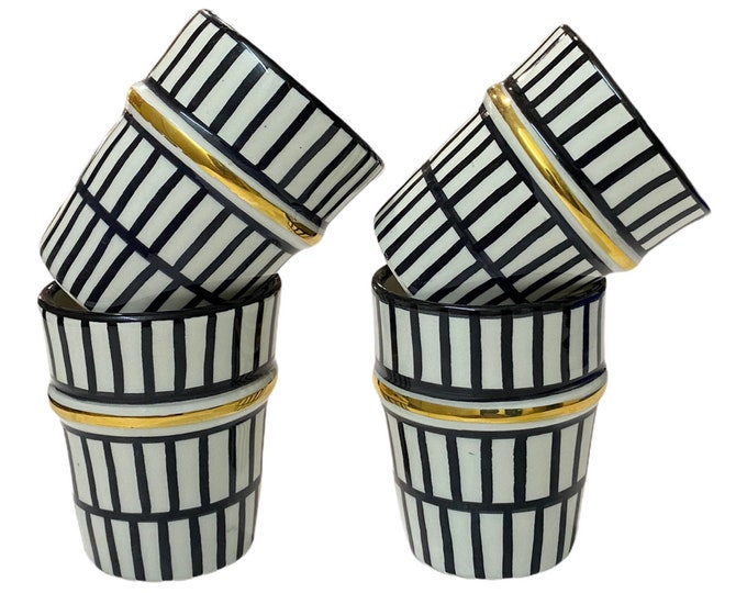 Handmade and hand painted beldi cups/ beldi tea glasses with real gold rim/ beldi glasses/ set of 4 cups.