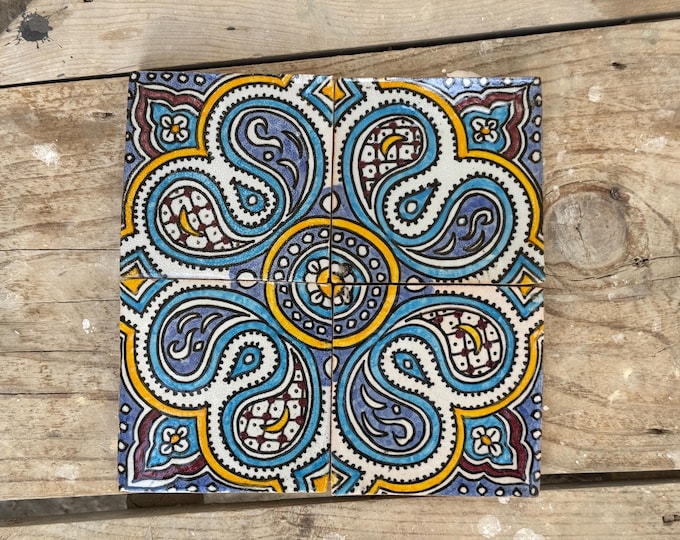 Handmade Moroccan Zellige Tiles – Wall Tiles – Kitchen Backsplash, Bathroom Decor, Authentic Fez Tilework