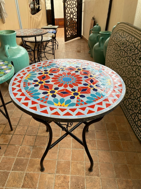 Buitenlander kiezen Versterken Marokkaanse mozaïektafel zellige tafel mozaïek tuintafel - Etsy Nederland