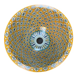 Moroccan ceramic sink, handmade and hand painted/ handmade washbasin/ ceramic washbasin/Moroccan washbasin.