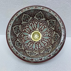 Moroccan ceramic sink, handmade and hand painted/ handmade washbasin/ ceramic washbasin/Moroccan washbasin.
