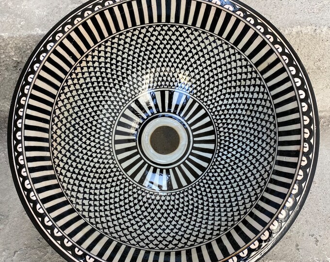 Handmade and hand painted Moroccan ceramic sink/washbasin. Moroccan washbasin handmade.