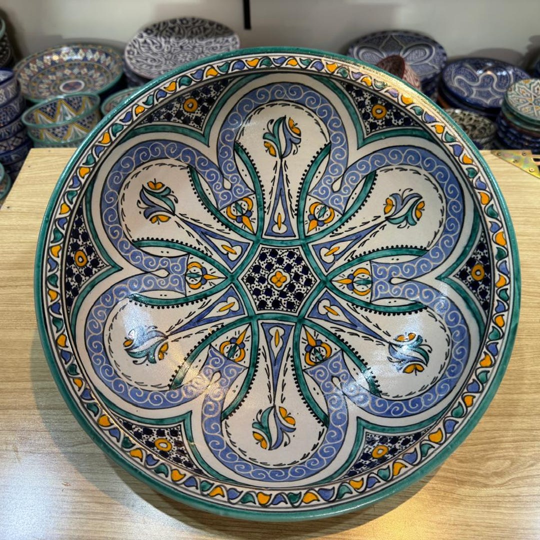 Authentic Handmade Colorful Moroccan Ceramic Bowl – Hand-painted