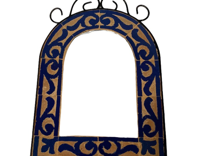 Mirror/mirror in chiseled Zelig / mirror in chiseled Moroccan zelig / handmade mirror.
