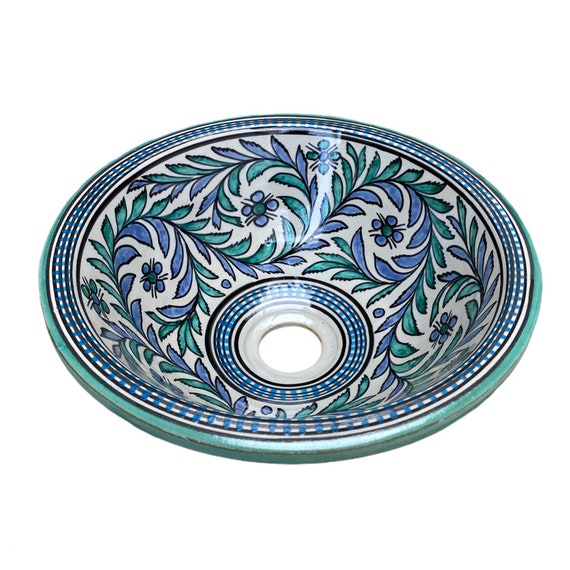 Handmade sinkMoroccan pottery sink pottery cacker ceramic sink.