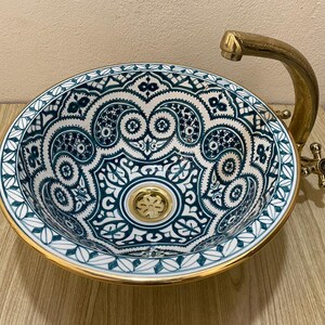 芸術的なモロッコ風洗面台 - Etsy 日本