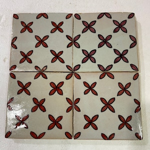 Moroccan Zellige, handmade and hand-painted Moroccan tiles, 10/10 cm decorative tiles, Moroccan tiles.