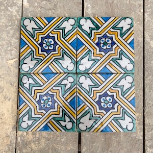 Moroccan Zellige, handmade and hand-painted Moroccan tiles, 10/10 cm decorative tiles, Moroccan tiles.