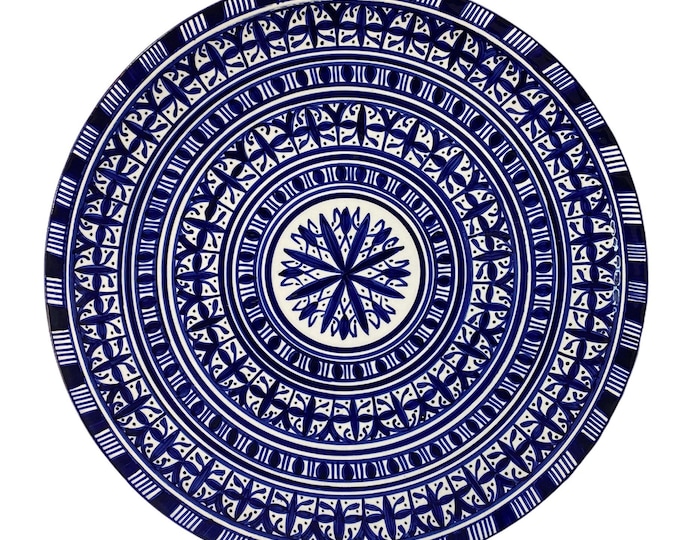 Handmade Moroccan pottery pie dish. Flat dish/ cake dish/flat dish.