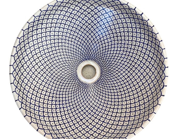 Moroccan ceramic basin/sink from Fes, handmade and hand painted. Moroccan ceramics sink handmade, hand painted