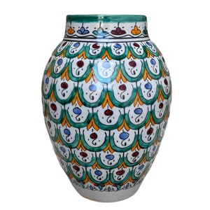 Vase en céramique marocain traditionnel fait main, Moroccan ceramic handmade vase, pottery vase, handmade vase