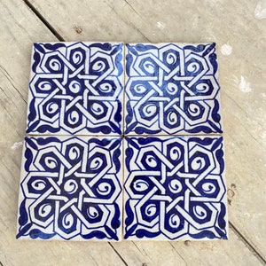 Moroccan Zellige, handmade and hand-painted Moroccan tiles, 10/10 cm decorative tiles, Moroccan tiles.