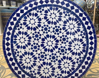 Mosaic table/ zellige table/ handmade Moroccan mosaic table/ mosaic crafts.