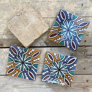 Authentic Handmade Moroccan Tiles: Hand-Painted Elegance Fired in Wood Oven zdjęcie 2