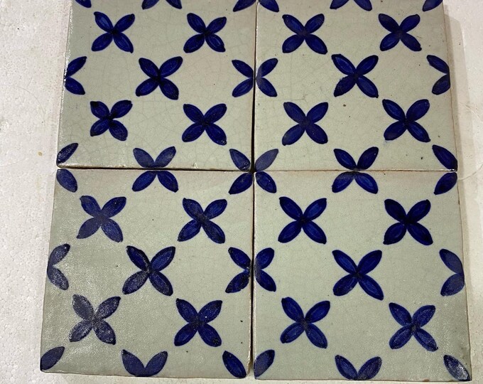Moroccan Zellige, handmade and hand-painted Moroccan tiles, decorative tiles 10/10 cm, Moroccan tiles.