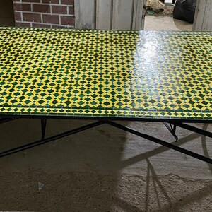 Authentic Handcrafted Rectangular Moroccan Mosaic Table image 2