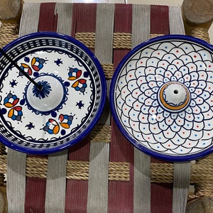 Set of 2 Incense holders, Moroccan ceramic incense burner, handmade and hand painted, incense stick burner, incense dish