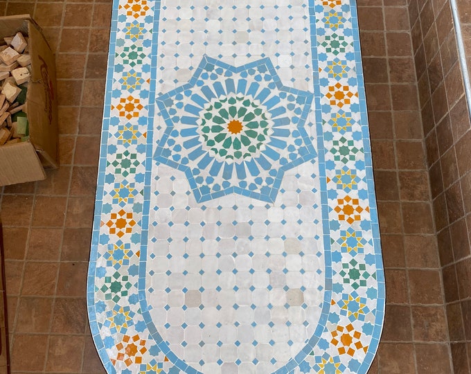 Dinning table,Moroccan Mosaic Table Handmade,Handcrafted Moroccan table, Outdoor/ Indoor Mosaic Mosaic Table,coffee table,Moroccan decor .