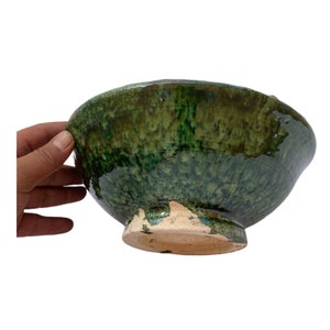 Moroccan ceramic salad bowl from Tamgrout, handmade salad bowl, Tamgrout salad bowl, Moroccan ceramics salad bowl handmade, rustic bowl.