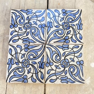 Moroccan Zellige, handmade and hand-painted Moroccan tiles, 10/10 cm decorative tiles, Moroccan tiles.