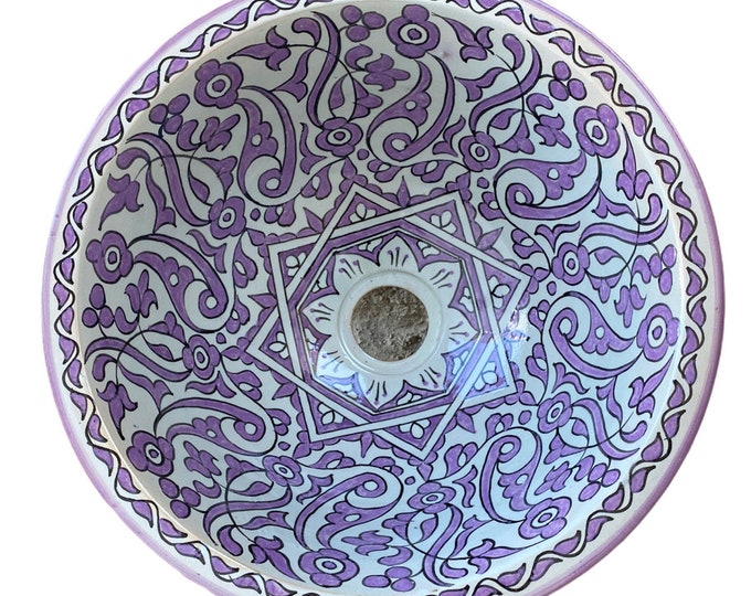 Handmade and hand painted Moroccan ceramic sink/washbasin. Moroccan washbasin handmade.ceramics sink