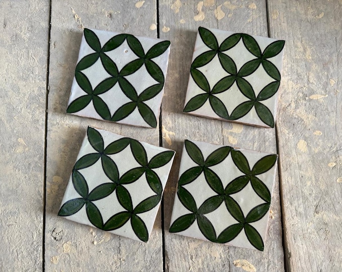 Exquisite Moroccan Tiles Handcrafted with Authenticity: Green Elegance Crafted in a Wood-Fired Oven