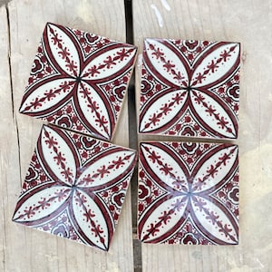 Moroccan Zellige, handmade and hand-painted Moroccan tiles, 10/10 cm decorative tiles, Moroccan tiles.