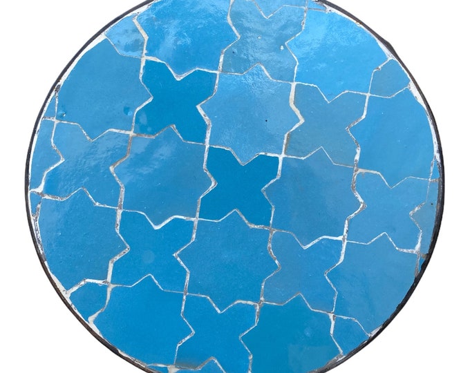 Moroccan mosaic table / mosaic table / handmade mosaic table / mosaic round balcony table