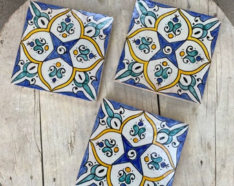 6 * 6 inches, Moroccan zellige, Moroccan tiles handmade and hand painted, decorative tiles 15/15 cm, Moroccan tiles.