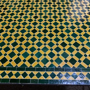 Authentic Handcrafted Rectangular Moroccan Mosaic Table image 4