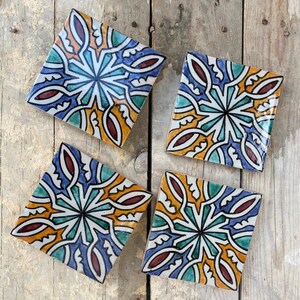 Authentic Handmade Moroccan Tiles: Hand-Painted Elegance Fired in Wood Oven zdjęcie 3